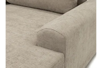 Bella Bäddsoffa Dubbeldivan 4-sits i Plysch - Grå - Möbler - Vardagsrum - Bäddsoffor - U bäddsoffa