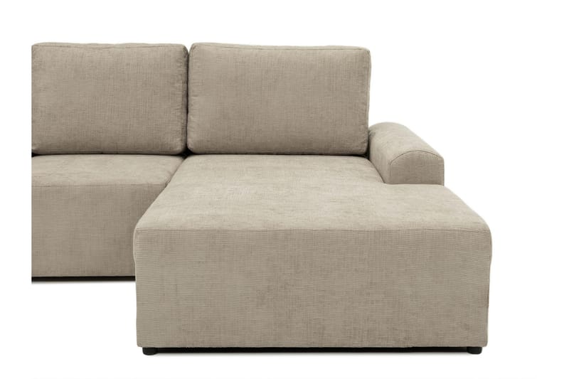 Bella Bäddsoffa Dubbeldivan 4-sits i Plysch - Beige - Möbler - Vardagsrum - Bäddsoffor - U bäddsoffa