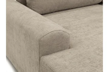 Bella Bäddsoffa med Divan 3-sits i Plysch - Grå - Möbler - Vardagsrum - Bäddsoffor