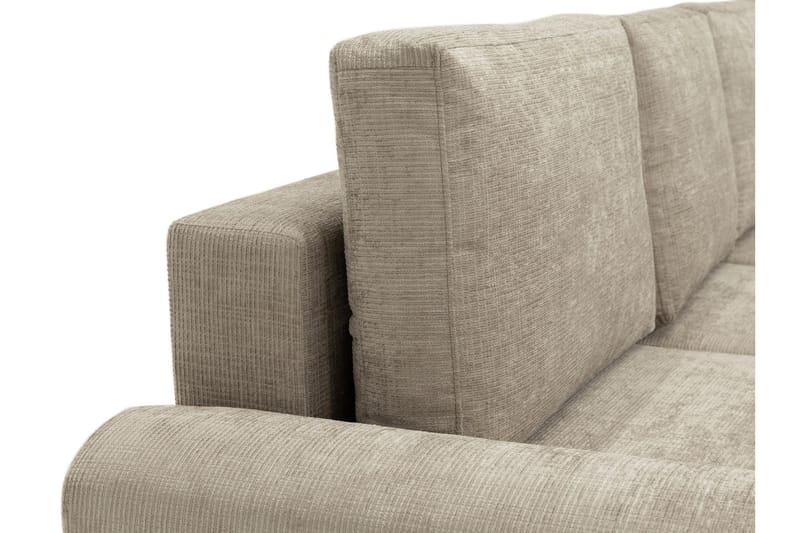 Bella Bäddsoffa med Divan 3-sits i Plysch - Grå - Möbler - Vardagsrum - Bäddsoffor