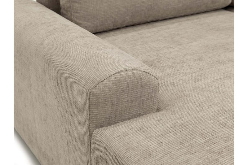 Bella Bäddsoffa med Divan 3-sits i Plysch - Grå - Möbler - Vardagsrum - Bäddsoffor