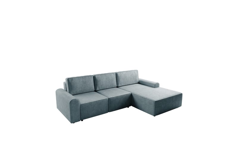 Bella Bäddsoffa med Divan 3-sits i Plysch - Grå - Möbler - Vardagsrum - Bäddsoffor