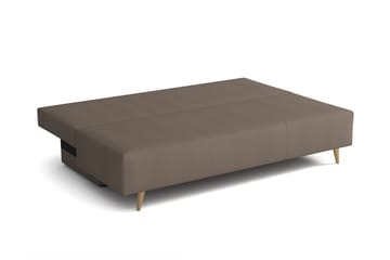 Bella Längsbäddad Bäddsoffa 142x200 cm med Förvaring i Tyg - Grå - Möbler - Vardagsrum - Bäddsoffor - 4-sits bäddsoffa