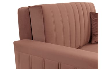 Bensbyn 2-sits Bäddsoffa 132x196 cm Bäddbar Vertikalt Sydd i Tyg - Grå - Möbler - Vardagsrum - Bäddsoffor