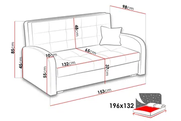 Bensbyn Bäddsoffa 153x98x85 cm - Gul - Möbler - Vardagsrum - Bäddsoffor