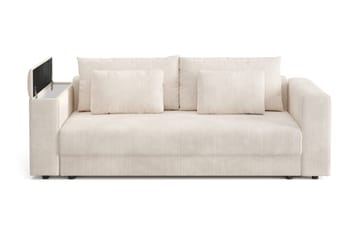 Bergen Extra djup 3-sits Bäddsoffa med Bäddmadrass i Latex och Tvättbar klädsel - Beige - Möbler - Vardagsrum - Bäddsoffor - 3-sits bäddsoffa