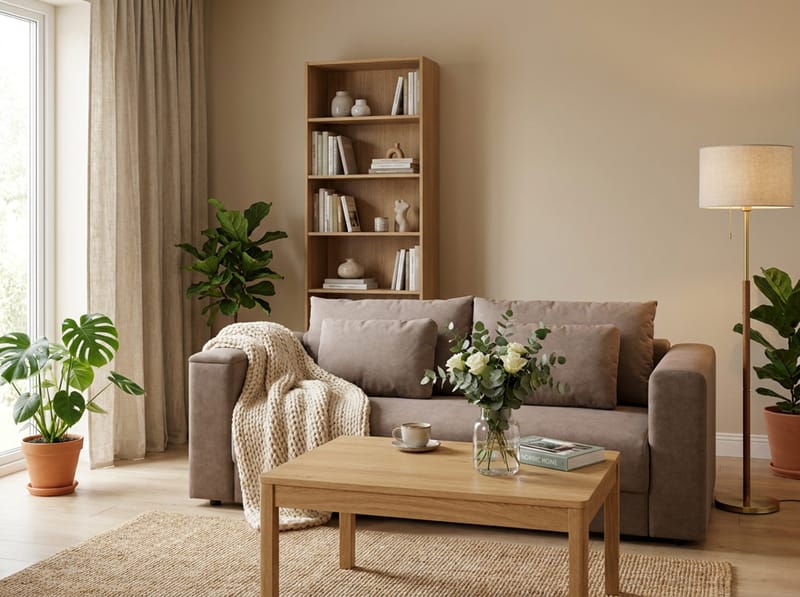 Bergen Extra djup 3-sits Bäddsoffa med Bäddmadrass i Polyesterskum och Tvättbar klädsel - Brun - Möbler - Vardagsrum - Bäddsoffor - 3-sits bäddsoffa