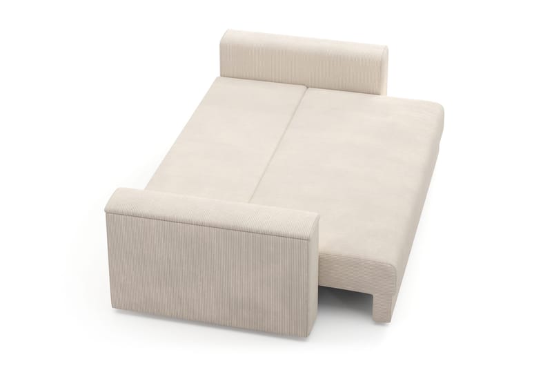 Bergen Extra djup 3-sits Bäddsoffa med Bäddmadrass i Polyesterskum och Tvättbar klädsel - Beige - Möbler - Vardagsrum - Bäddsoffor - 3-sits bäddsoffa