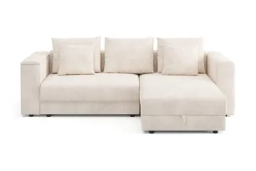 Bergen Extra djup 3-sits Bäddsoffa med Divan och Bäddmadrass i Latex och Tvättbar klädsel