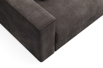 Bergen Extra djup 3-sits Bäddsoffa med Divan och Bäddmadrass i Polyesterskum och Tvättbar klädsel - Taupe - Möbler - Vardagsrum - Bäddsoffor