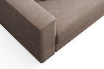 Bergen Extra djup 3-sits Bäddsoffa med Divan och Bäddmadrass i Polyesterskum och Tvättbar klädsel - Brun - Möbler - Vardagsrum - Bäddsoffor