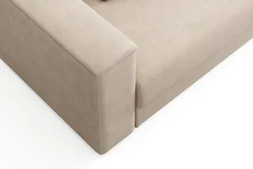 Bergen Extra djup 3-sits Bäddsoffa med Divan och Bäddmadrass i Polyesterskum och Tvättbar klädsel - Beige - Möbler - Vardagsrum - Bäddsoffor