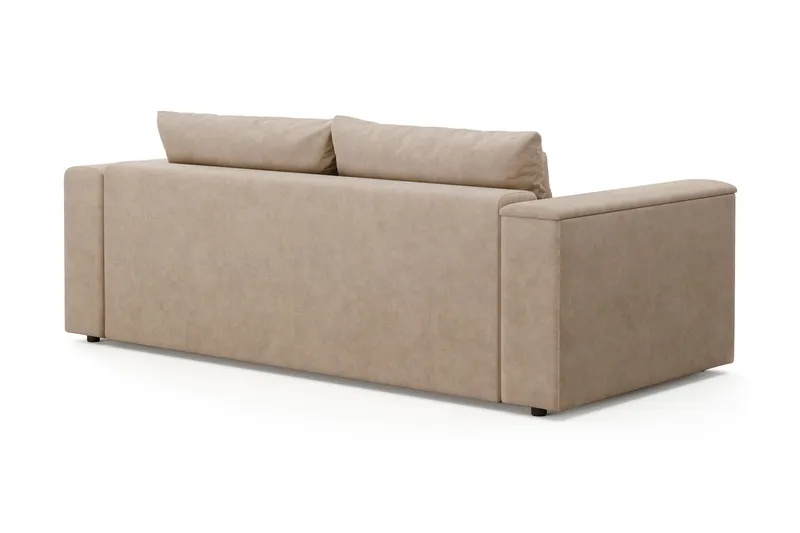 Bergen Extra Djup 3-sits Bäddsoffa med förvaring - Beige - Möbler - Vardagsrum - Bäddsoffor - 3-sits bäddsoffa