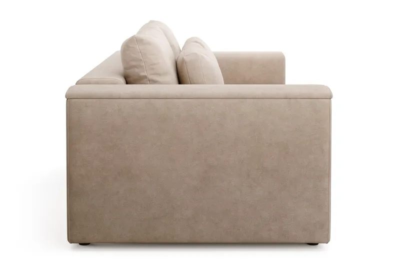 Bergen Extra Djup 3-sits Bäddsoffa med förvaring - Beige - Möbler - Vardagsrum - Bäddsoffor - 3-sits bäddsoffa