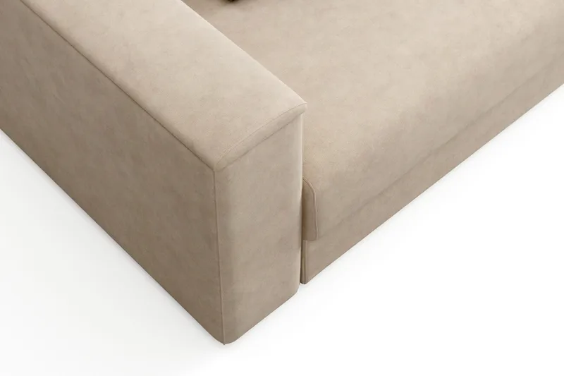 Bergen Extra Djup 3-sits Bäddsoffa med förvaring - Beige - Möbler - Vardagsrum - Bäddsoffor - 3-sits bäddsoffa