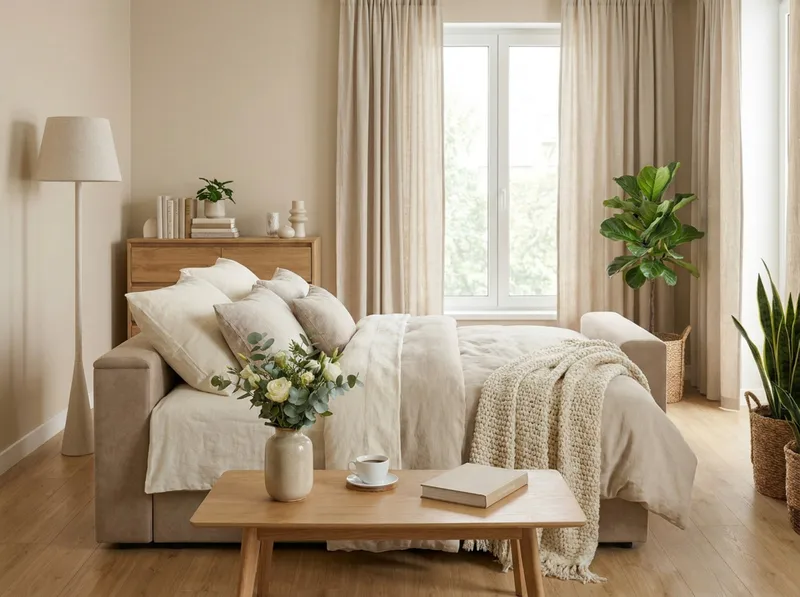 Bergen Extra Djup 3-sits Bäddsoffa med förvaring - Beige - Möbler - Vardagsrum - Bäddsoffor - 3-sits bäddsoffa