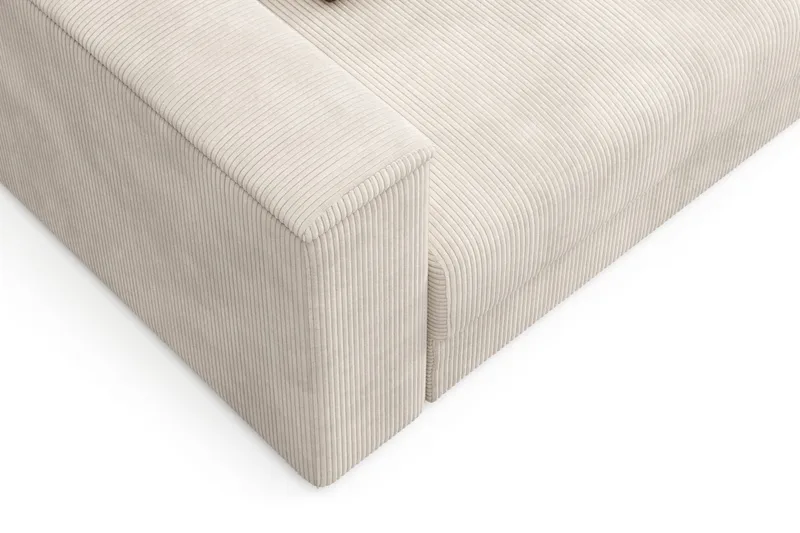 Bergen Extra Djup 3-sits Bäddsoffa med förvaring i manchester - Beige - Möbler - Vardagsrum - Bäddsoffor - 3-sits bäddsoffa