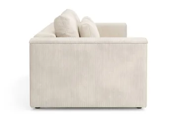Bergen Extra Djup 3-sits Bäddsoffa med förvaring i manchester - Beige - Möbler - Vardagsrum - Bäddsoffor - 3-sits bäddsoffa