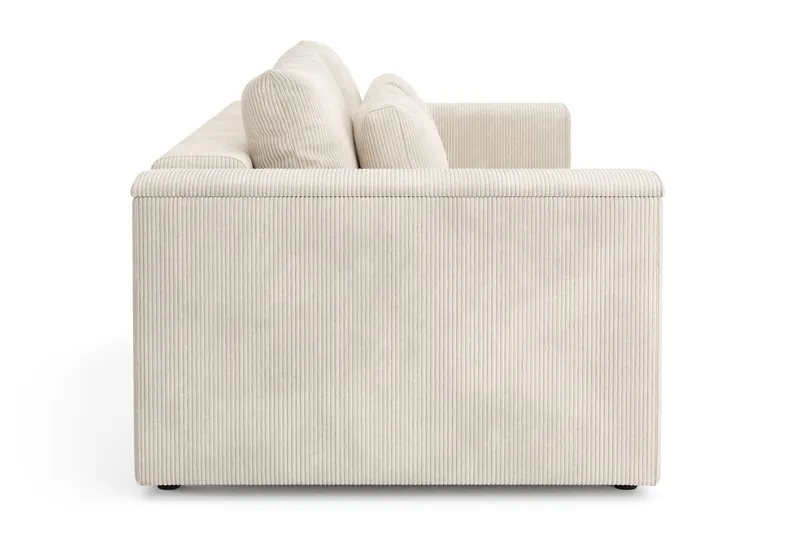 Bergen Extra Djup 3-sits Bäddsoffa med förvaring i manchester - Beige - Möbler - Vardagsrum - Bäddsoffor - 3-sits bäddsoffa