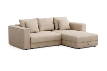 Bergen Extra Djup 3-sits Bäddsoffa med vändbar divan och förvaring - Beige - Möbler - Vardagsrum - Bäddsoffor