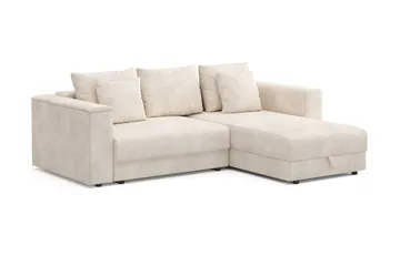 Bergen Extra Djup 3-sits Bäddsoffa med vändbar divan och förvaring i manchester - Beige - Möbler - Vardagsrum - Bäddsoffor