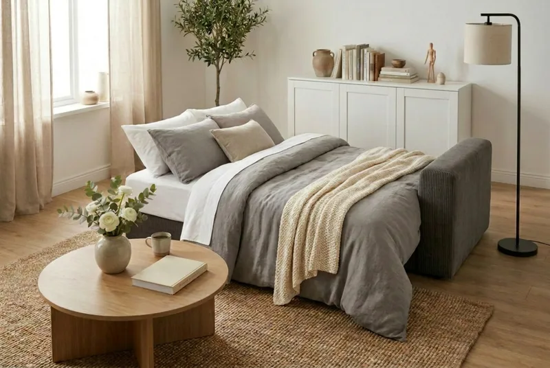 Bergen Extra Djup Framåtbäddad 3-sits Bäddsoffa med förvaring i manchester - Brun - Möbler - Vardagsrum - Bäddsoffor - 3-sits bäddsoffa