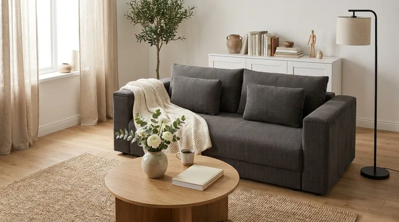 Bergen Extra Djup Framåtbäddad 3-sits Bäddsoffa med förvaring i manchester - Brun - Möbler - Vardagsrum - Bäddsoffor - 3-sits bäddsoffa