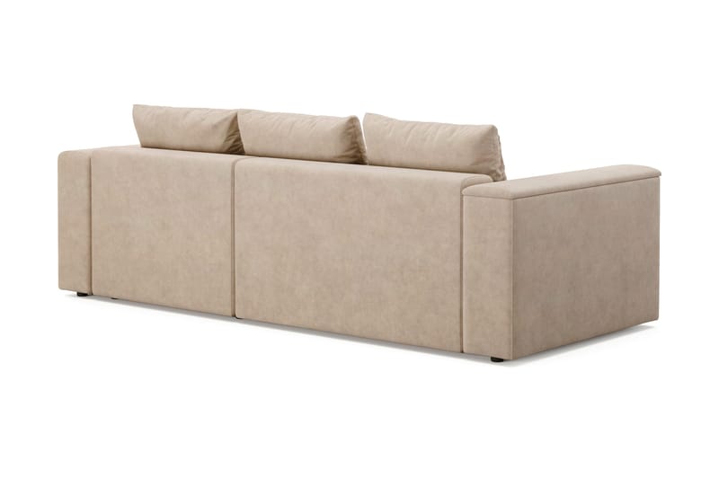 Bergen Extra Djup Framåtbäddad 3-sits Bäddsoffa med vändbar divan och förvaring - Beige - Möbler - Vardagsrum - Bäddsoffor