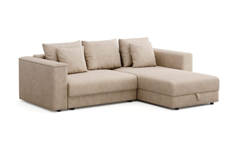 Bergen Extra Djup Framåtbäddad 3-sits Bäddsoffa med vändbar divan och förvaring - Beige - Möbler - Vardagsrum - Bäddsoffor