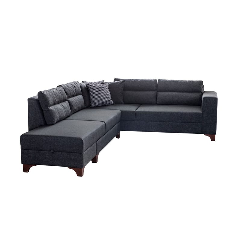 Bervik Hörnsoffa 230x90x150 cm - Antracitgrå - Möbler - Vardagsrum - Bäddsoffor - Hörnbäddsoffa