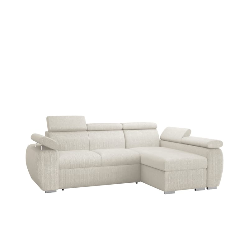 Binche 3-sits Bäddsoffa divan höger med förvaring, beige