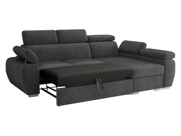 Binche 3-sits Bäddsoffa divan vänster med förvaring - beige - Möbler - Vardagsrum - B äddsoffor