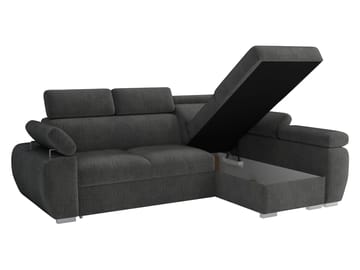 Binche 3-sits Bäddsoffa divan vänster med förvaring - beige - Möbler - Vardagsrum - Bäddsoffor