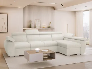 Binche 4-sits Bäddsoffa divan höger med förvaring - Beige - Möbler - Vardagsrum - Bäddsoffor