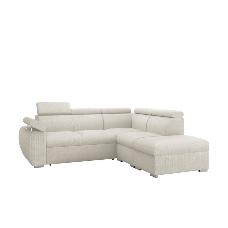 Binche 4-sits Bäddsoffa schäslong höger med förvaring, Beige