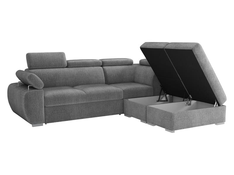 Binche 4-sits Bäddsoffa schäslong höger med förvaring - Brun - Möbler - Vardagsrum - Bäddsoffor