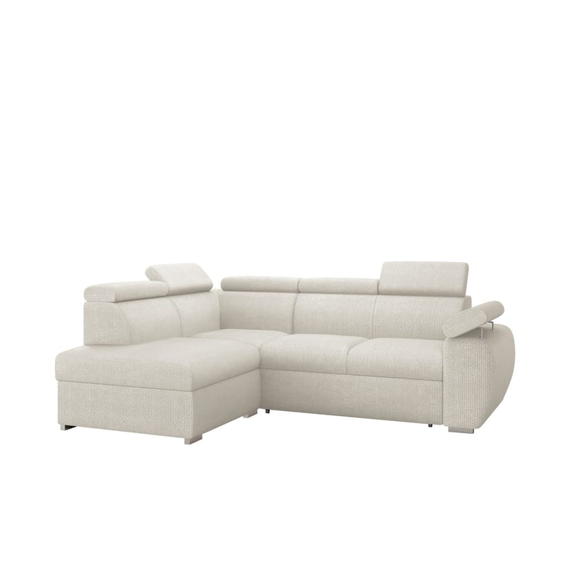 Binche 4-sits Bäddsoffa schäslong vänster med förvaring, Beige