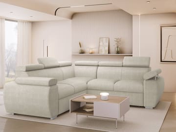 Binche 5-sits Bäddsoffa hörn med förvaring - Beige - Möbler - Vardagsrum - Bäddsoffor