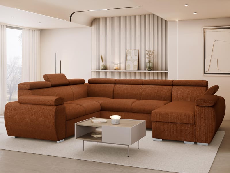 Binche 6-sits Bäddsoffa hörn med divan höger och förvaring - Flow 09 - Möbler - Vardagsrum - Bäddsoffor - Hörnbäddsoffa