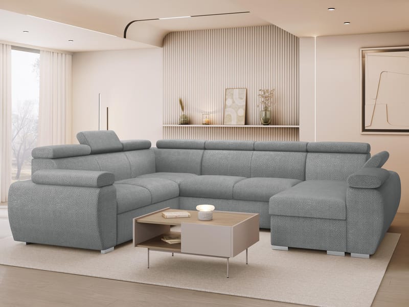 Binche 6-sits Bäddsoffa hörn med divan höger och förvaring - Flow 17 - Möbler - Vardagsrum - Bäddsoffor - Hörnbäddsoffa