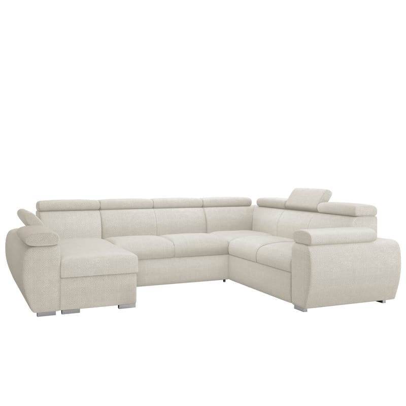 Binche 6-sits Bäddsoffa hörn med divan vänster och förvaring, Flow 06