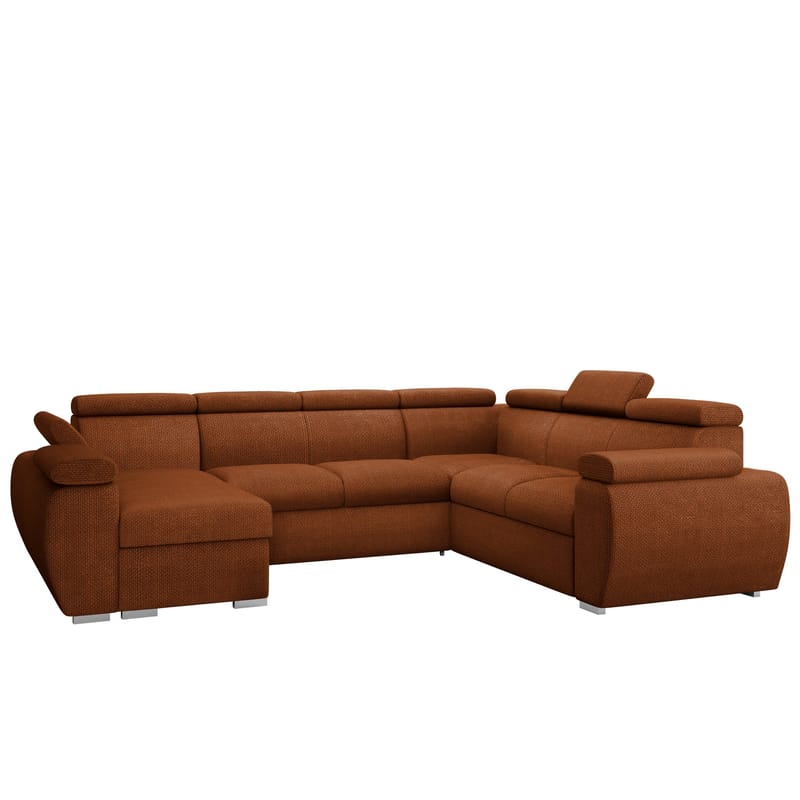Binche 6-sits Bäddsoffa hörn med divan vänster och förvaring, Flow 09