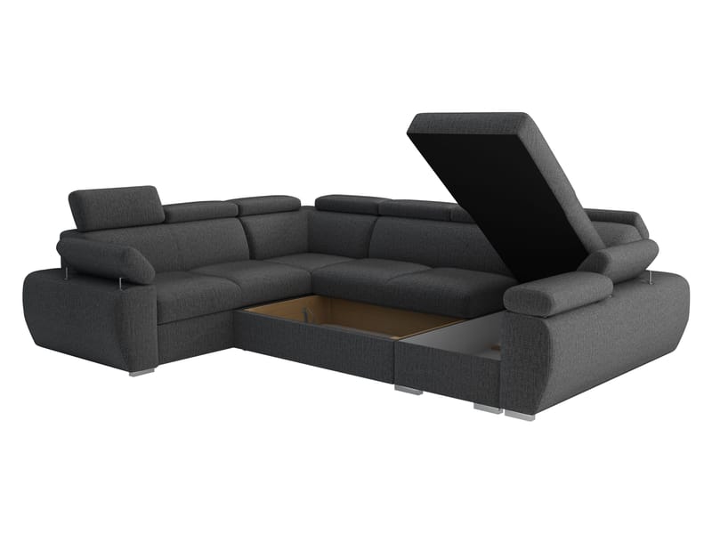 Binche 6-sits Bäddsoffa hörn med divan vänster och förvaring - Flow 09 - Möbler - Vardagsrum - Bäddsoffor - Hörnbäddsoffa