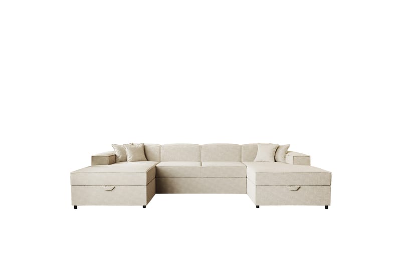 Bizantine Bäddsoffa Dubbeldivan 4-sits - Beige - Möbler - Vardagsrum - Bäddsoffor - U bäddsoffa