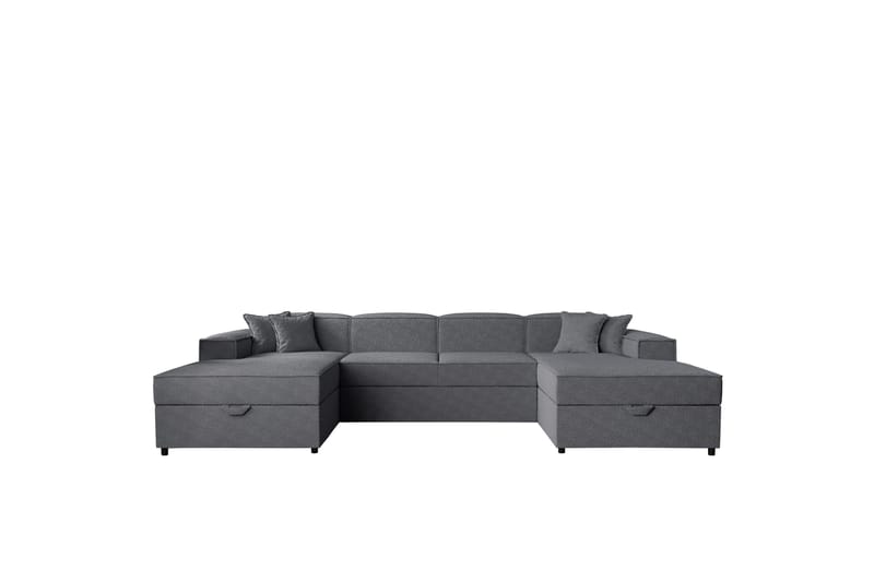 Bizantine Bäddsoffa Dubbeldivan 4-sits - Grå - Möbler - Vardagsrum - Bäddsoffor - U bäddsoffa