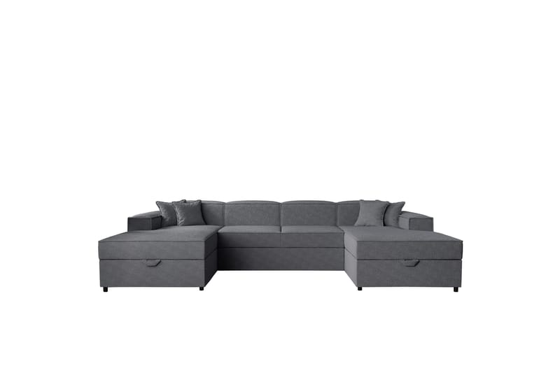 Bizantine Bäddsoffa Dubbeldivan 4-sits, Grå