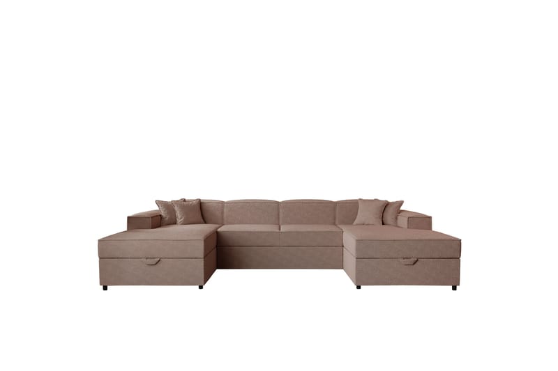 Bizantine Bäddsoffa Dubbeldivan 4-sits - Rosa - Möbler - Vardagsrum - Bäddsoffor - U bäddsoffa