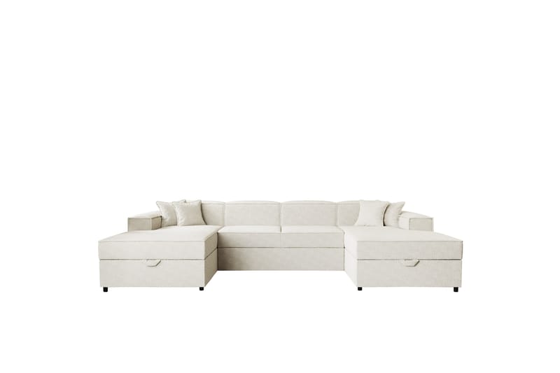Bizantine Bäddsoffa Dubbeldivan 4-sits - Vit - Möbler - Vardagsrum - Bäddsoffor - U bäddsoffa