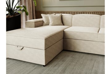 Bizantine Bäddsoffa Dubbeldivan 4-sits - Vit - Möbler - Vardagsrum - Bäddsoffor - U bäddsoffa