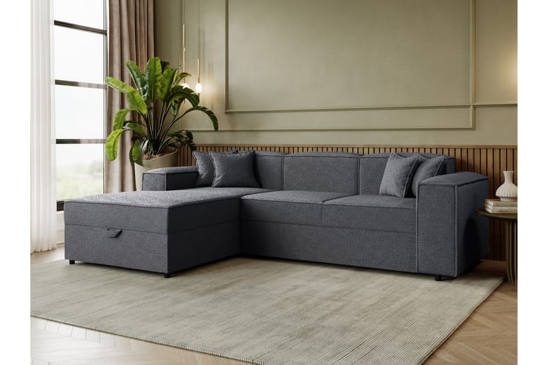 Bizantine Bäddsoffa m. Divan 3-sits - Brun - Möbler - Vardagsrum - Bäddsoffor
